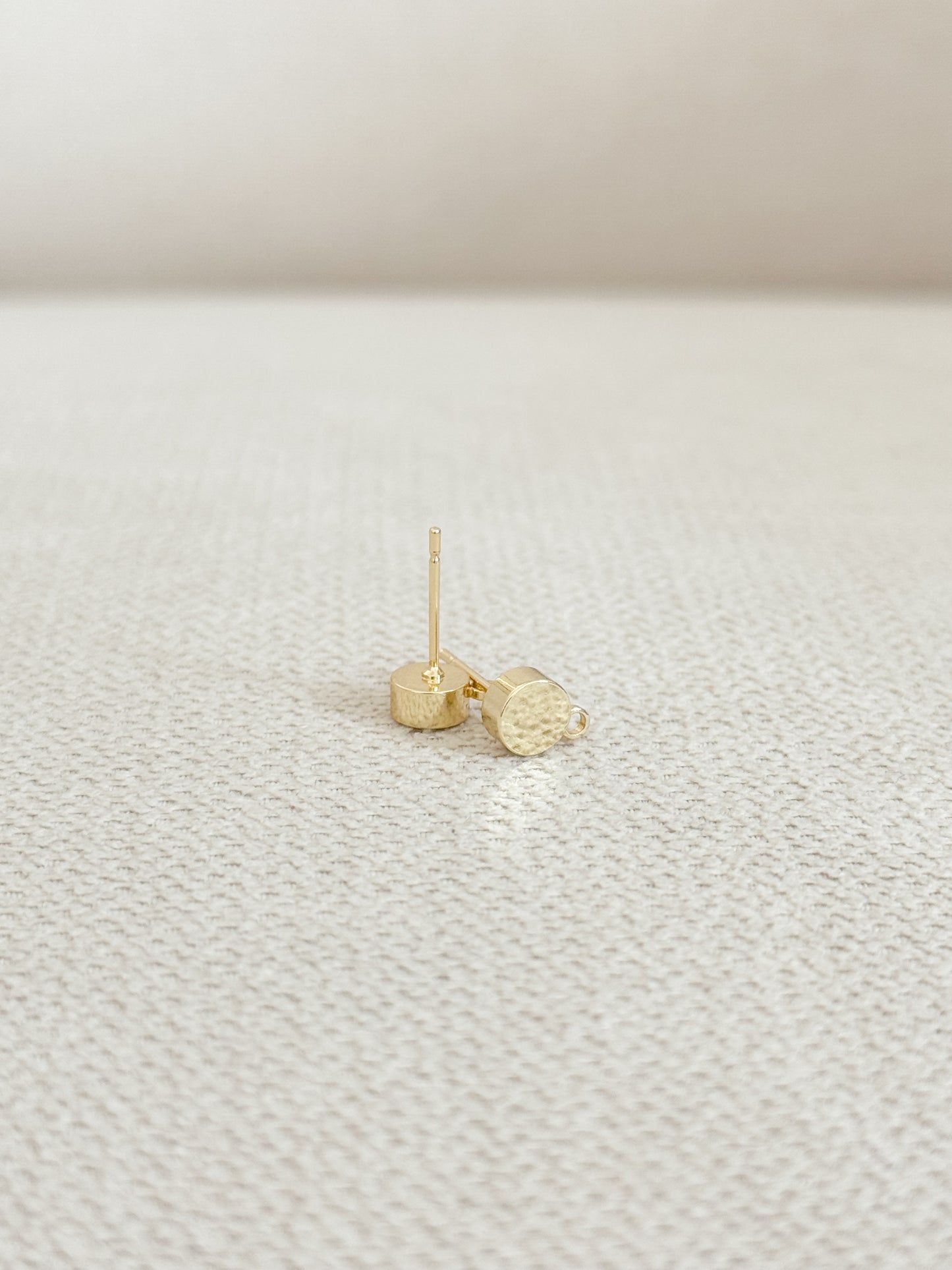 Flat Gold Ball Post (2pcs)