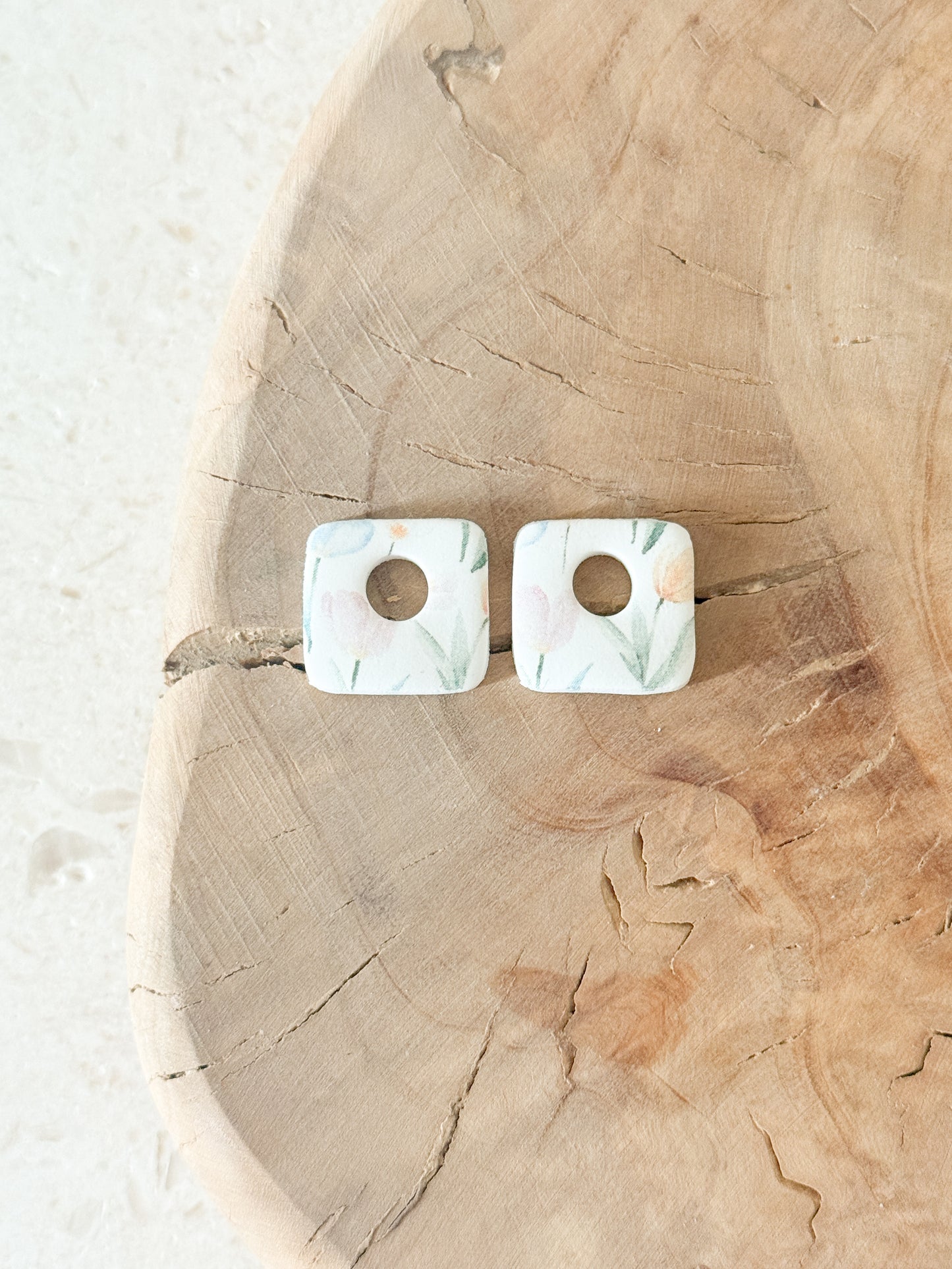 Organic Square Charms - Spring Edit