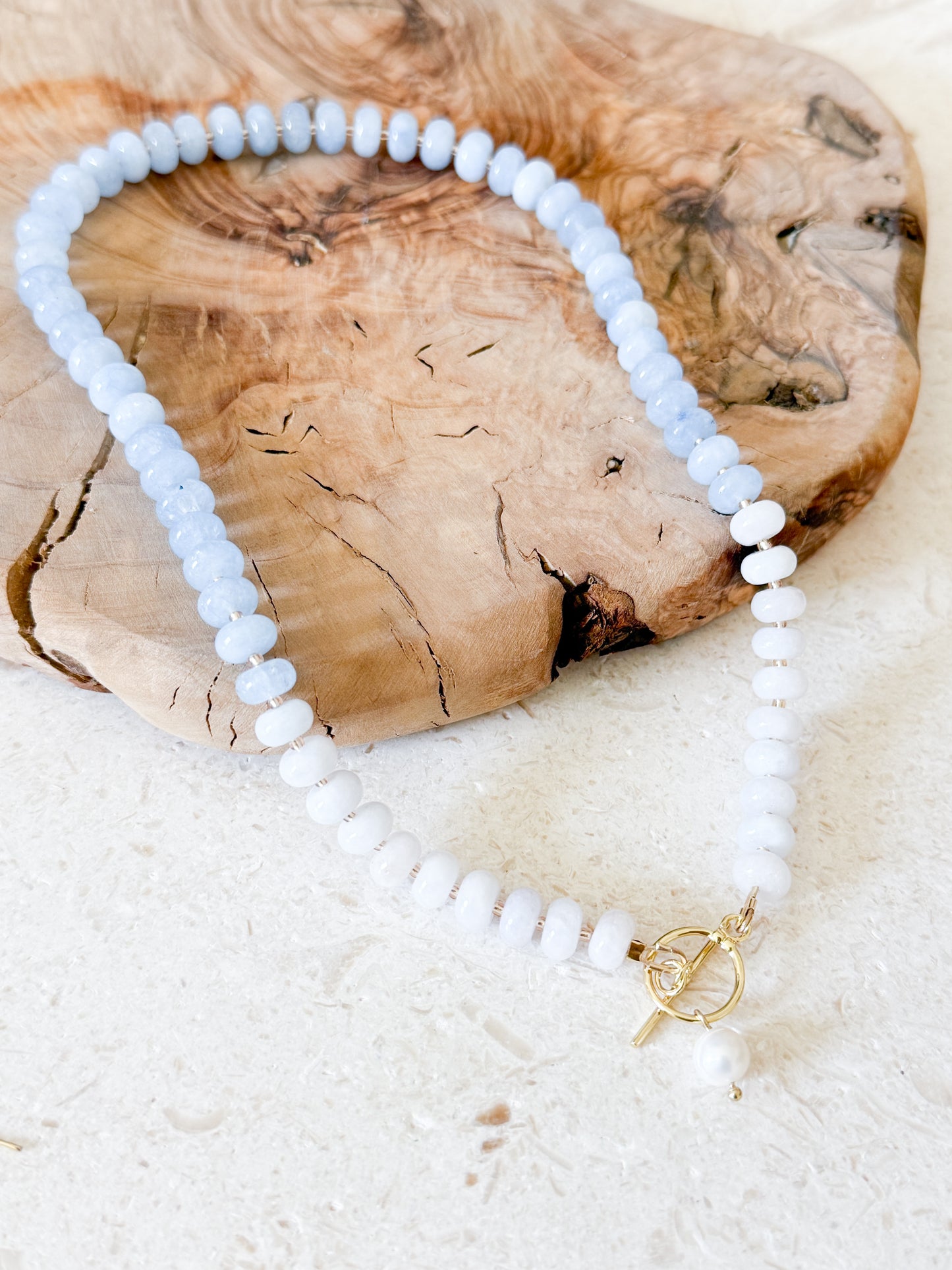 Blue Gemstones & Pearl Necklace