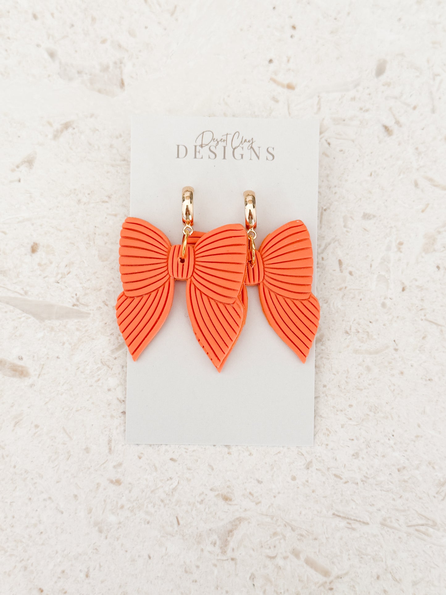 Ribbed Bows - Orange