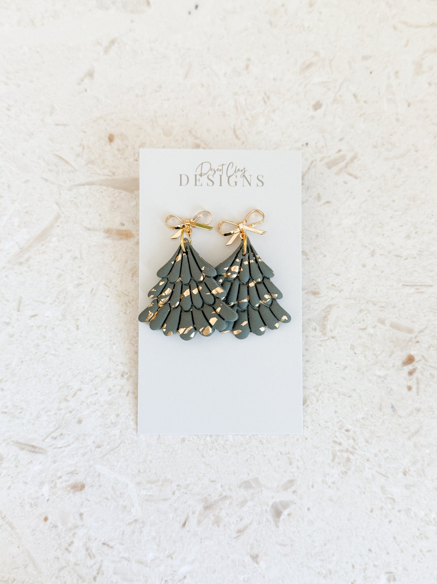 Gold Flaked Christmas Trees