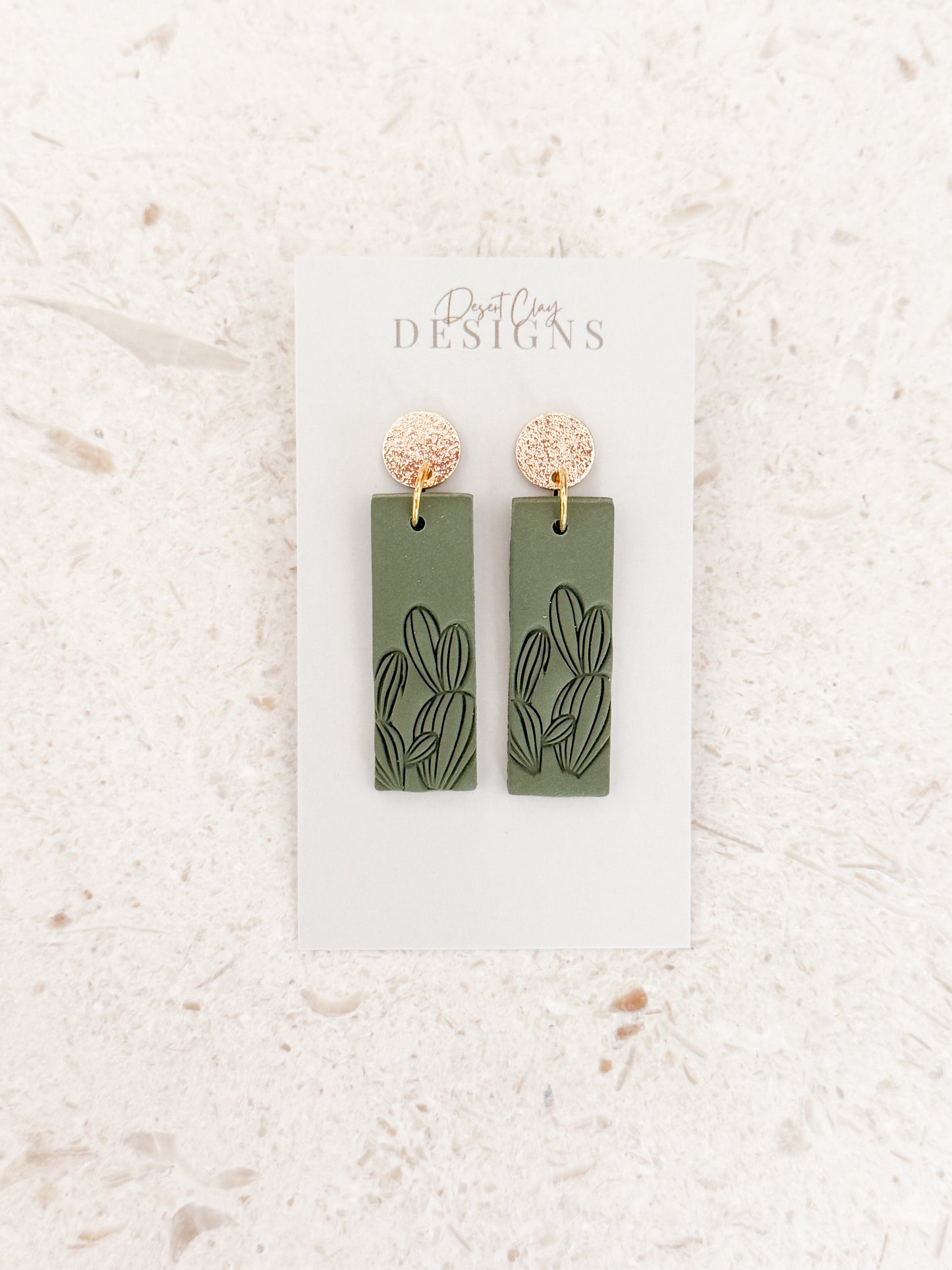 Cactus Imprinted Dangles