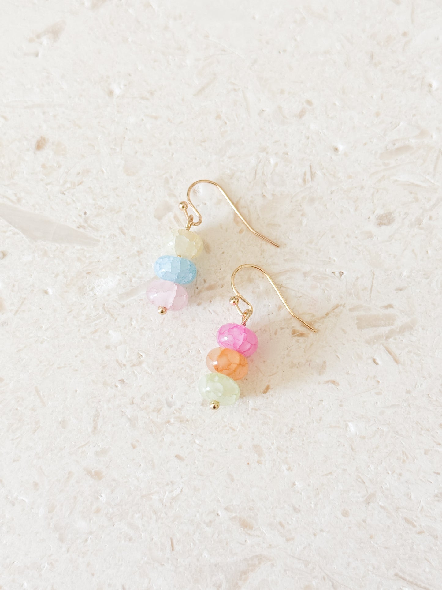 The Trio Drop Gemstones - French Hooks