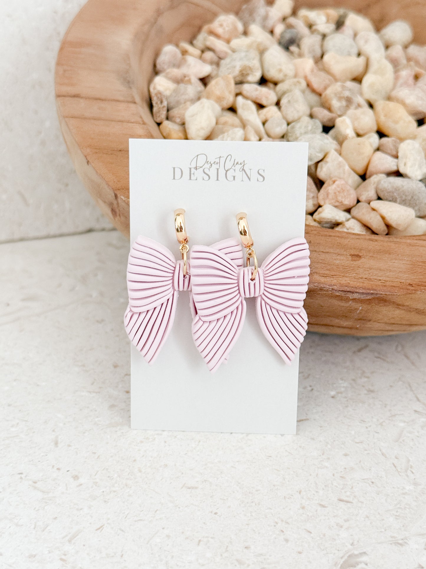 Pink Ribbed Bows