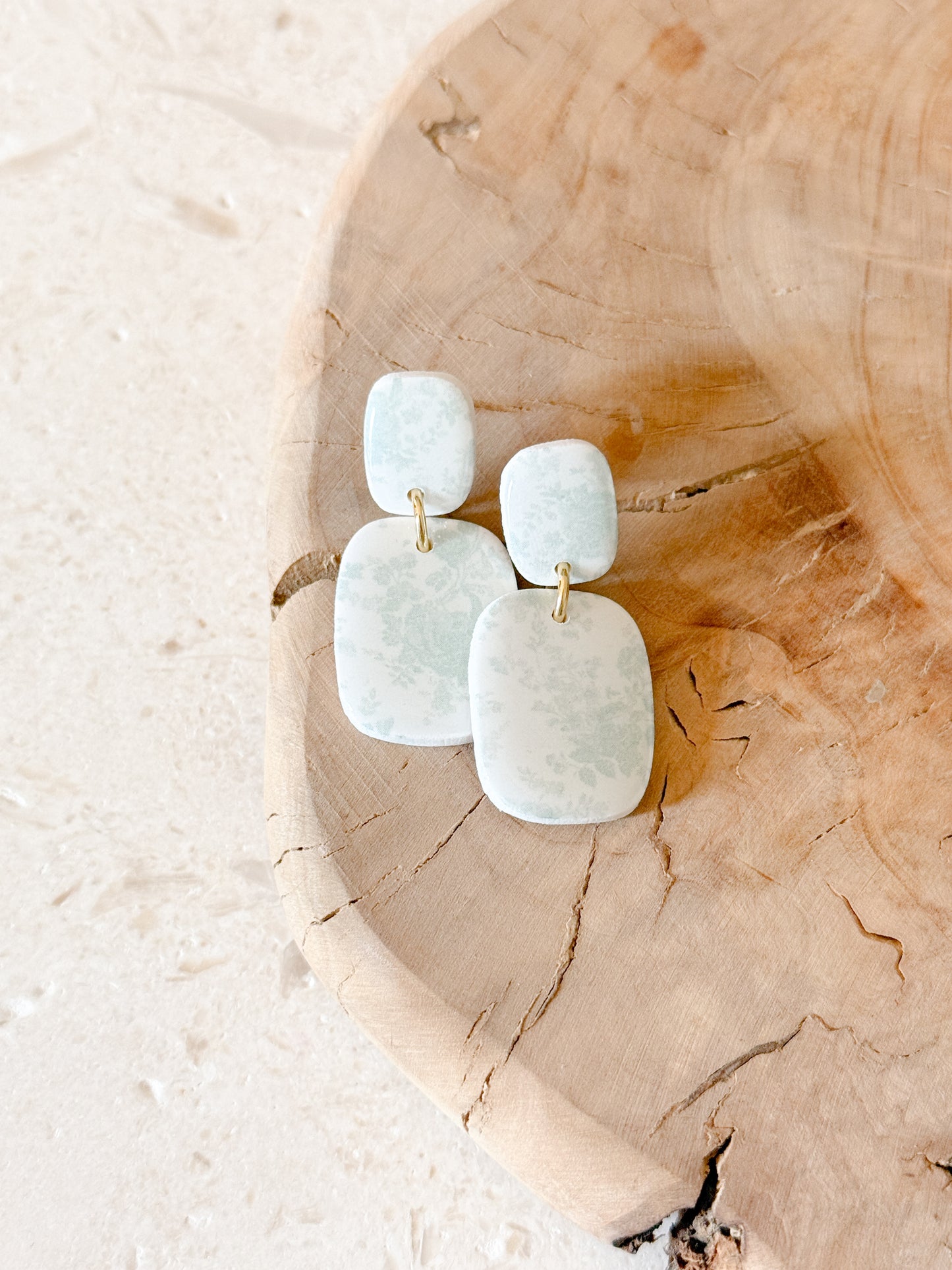 The Leah Dangles - Green Florals