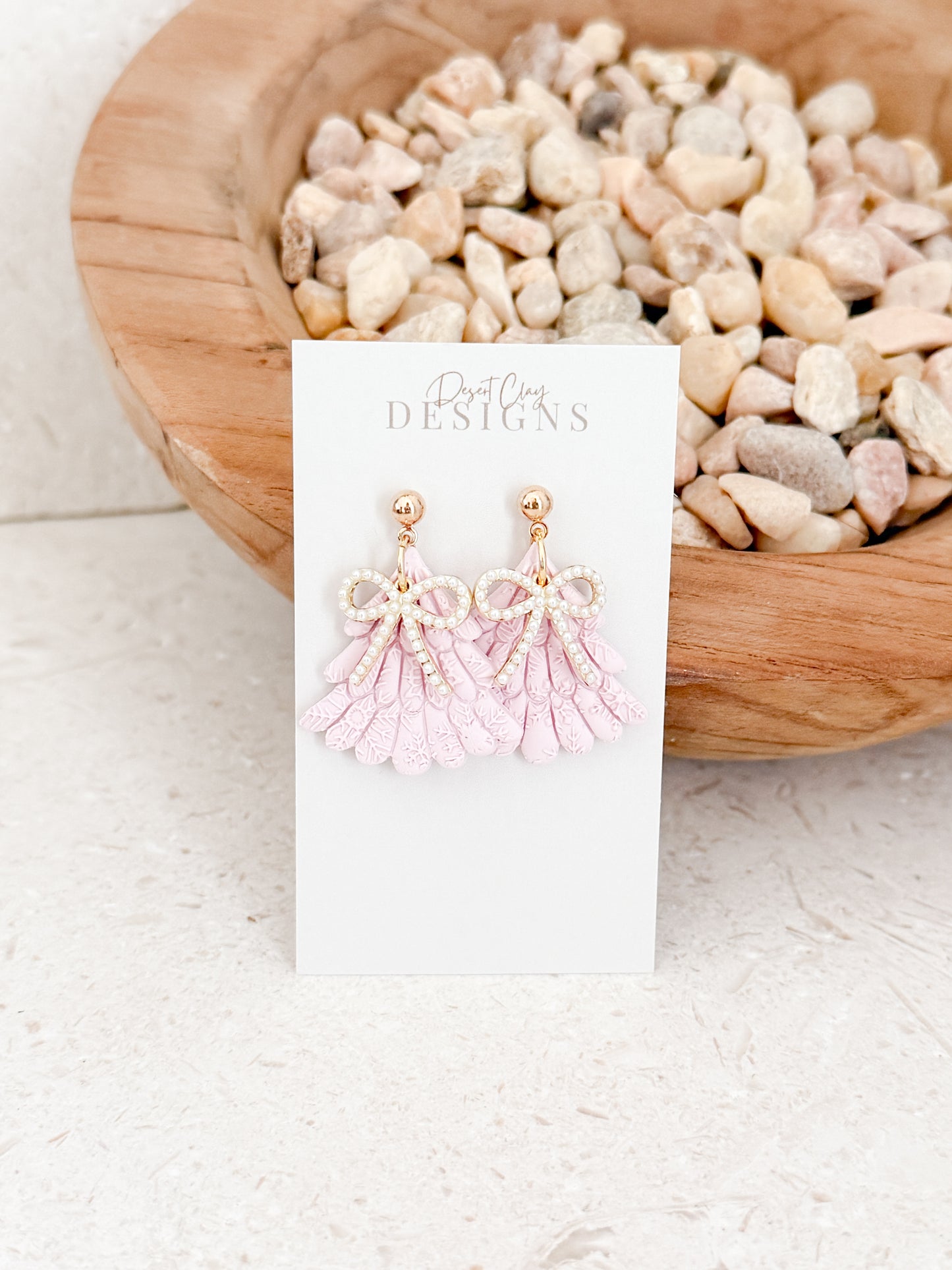 Pearled Christmas Trees - Pink