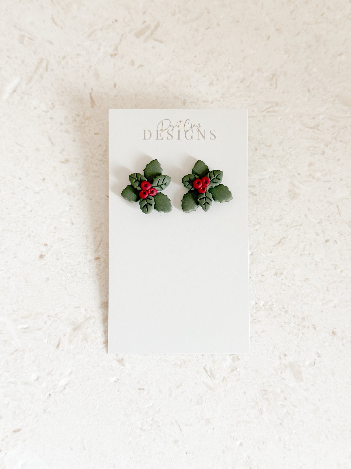 Holly Berry Studs