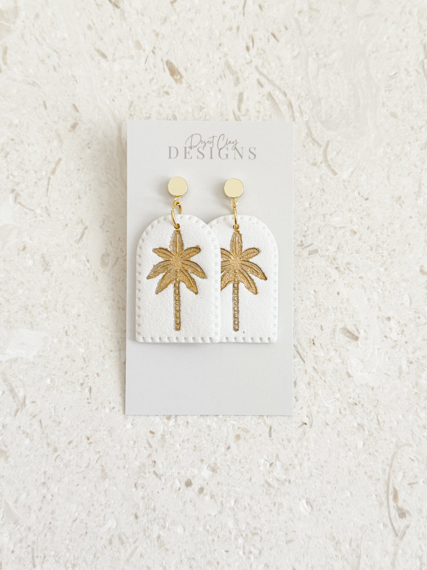 Gold Palm Dangles