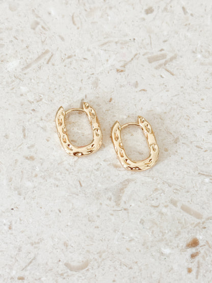 Textured Oval Hoops