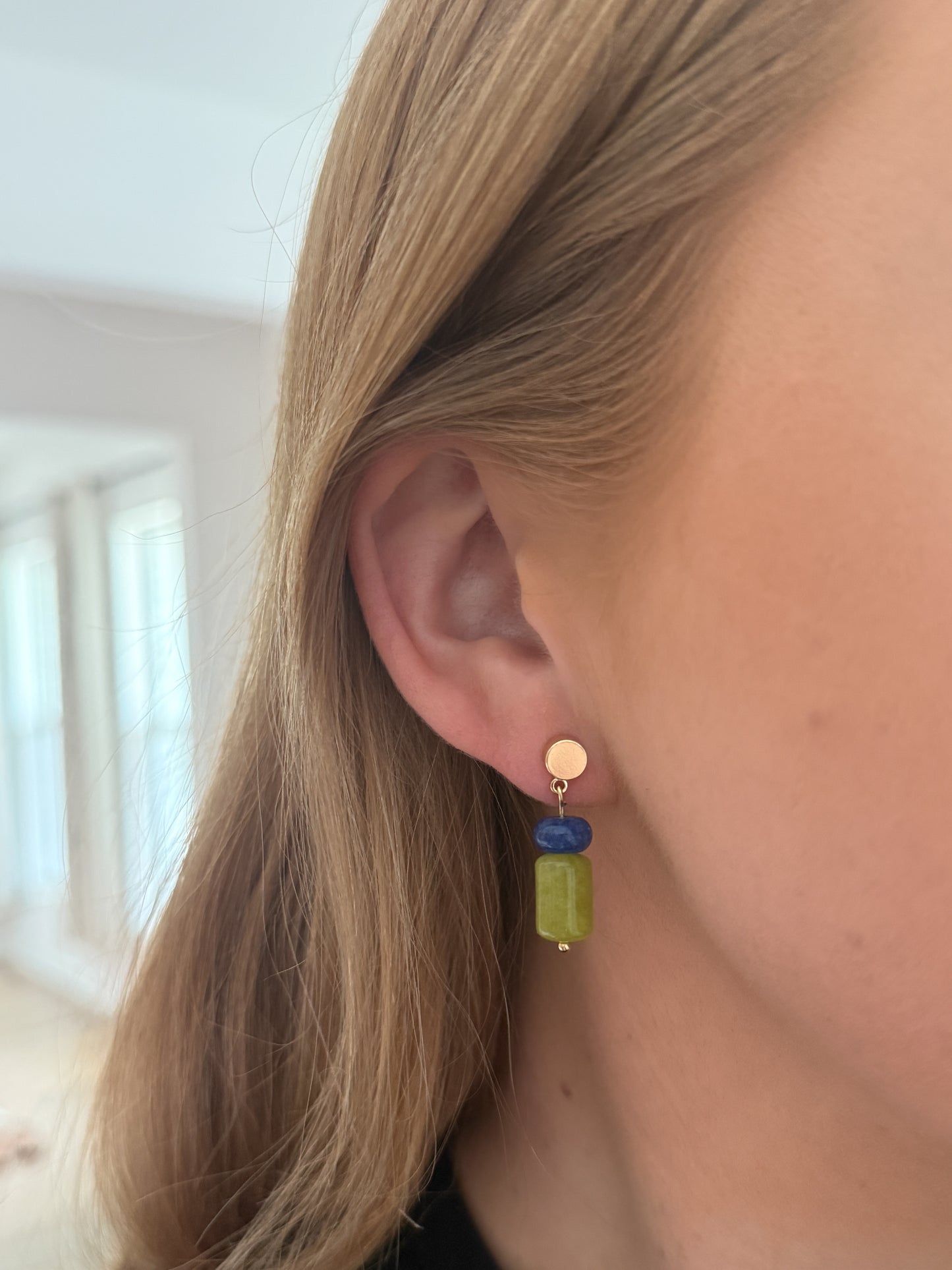 Cobalt & Chartreuse Dangles