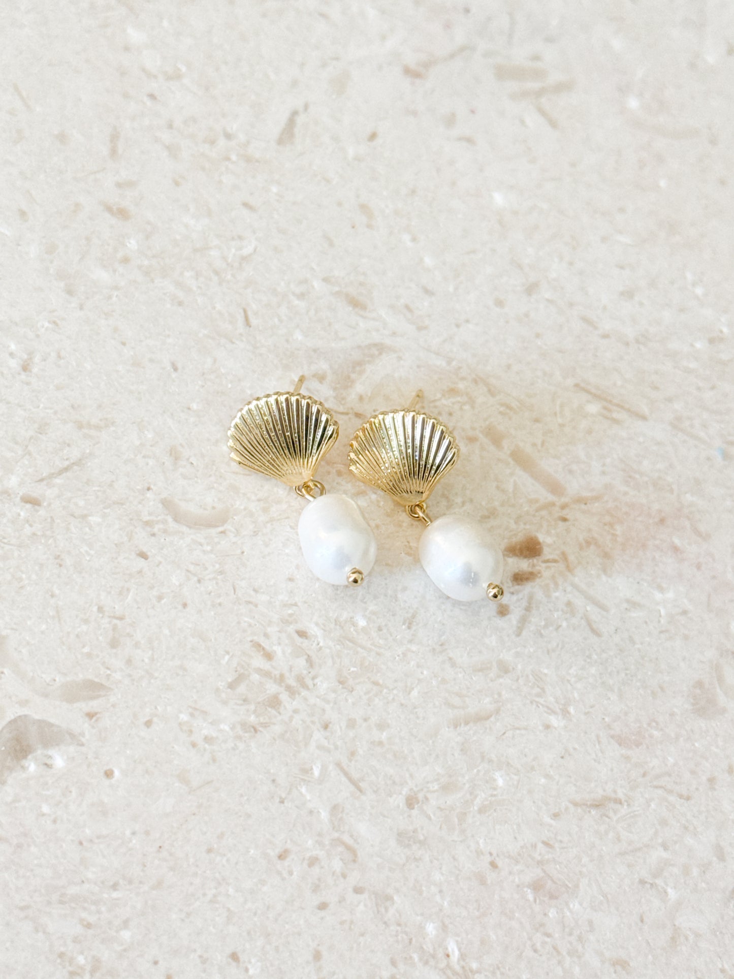 Seashell & Pearl Dangles