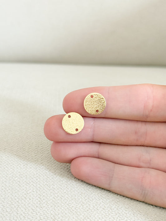 Textured Circle Charm (2 pcs)