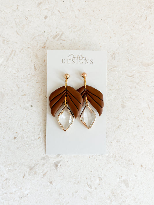 Jade Dangles - Chestnut