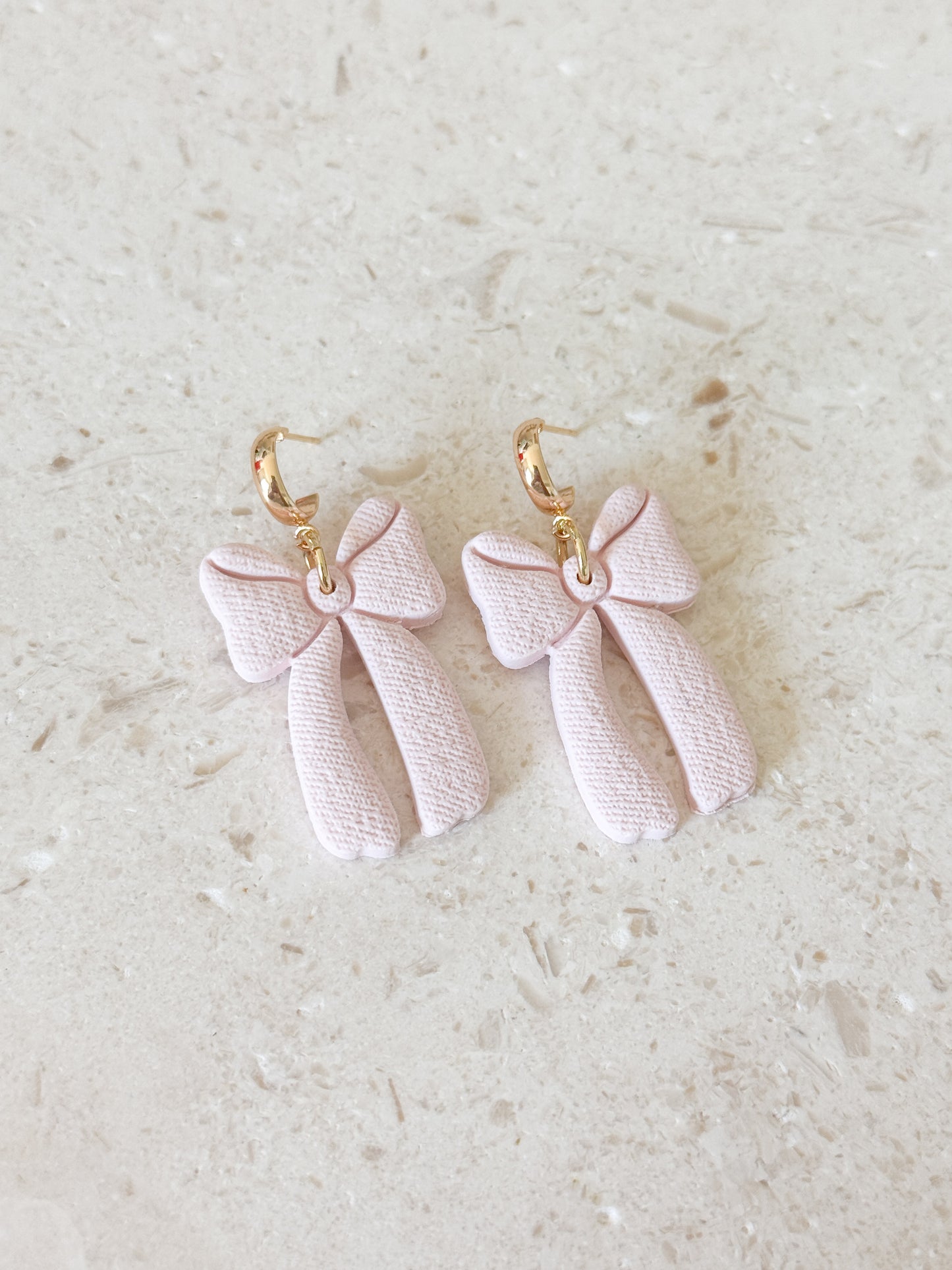 Linen Bows - Light Pink