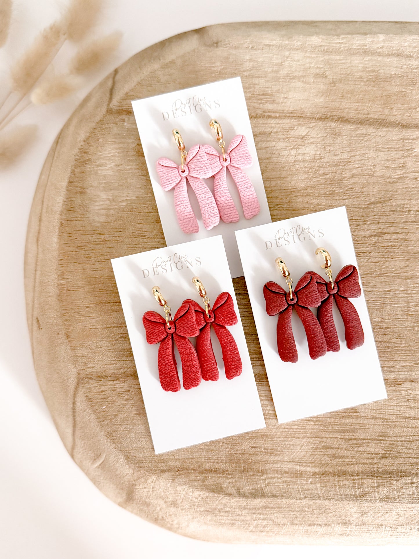 Textured Bow Dangles