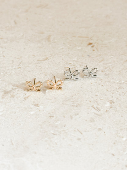 Dainty Bow Studs