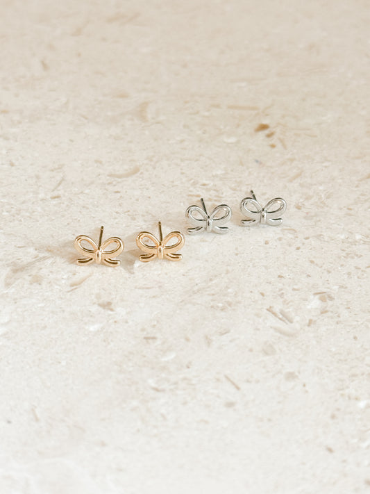 Dainty Bow Studs