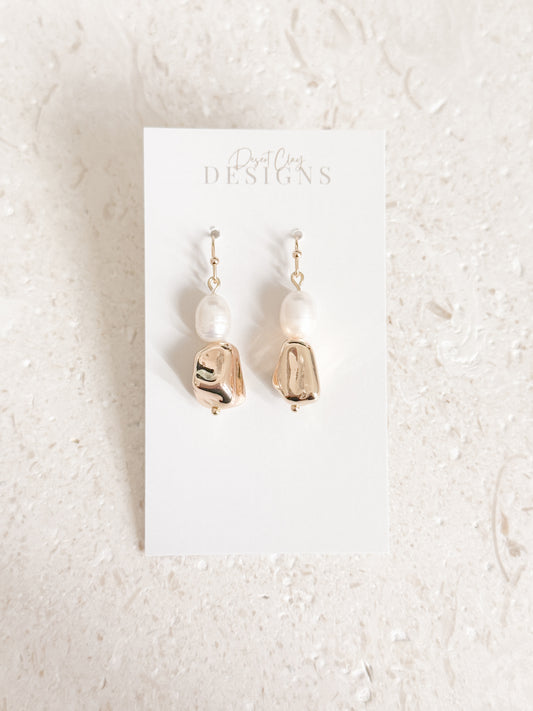 Golden Pearl Dangles