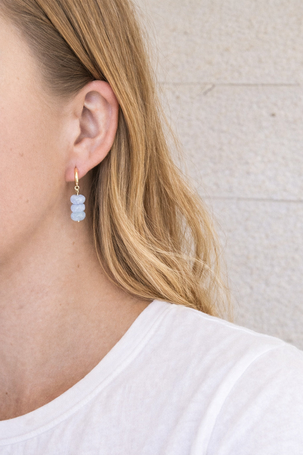 The Trio Drop Dangles - Soft Blue