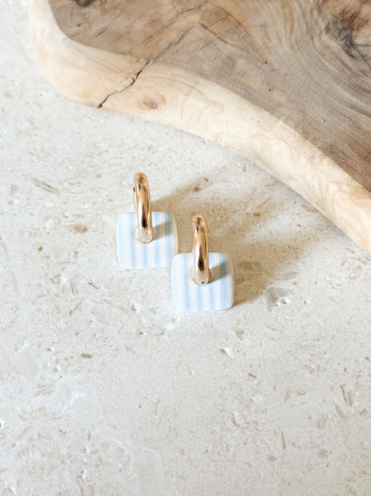 Organic Square Charms - Something Blue