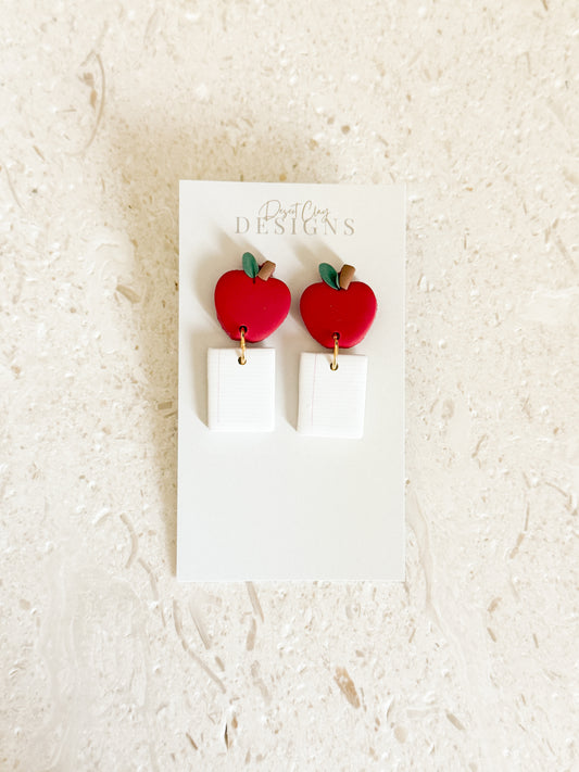 Apple & Paper Dangles