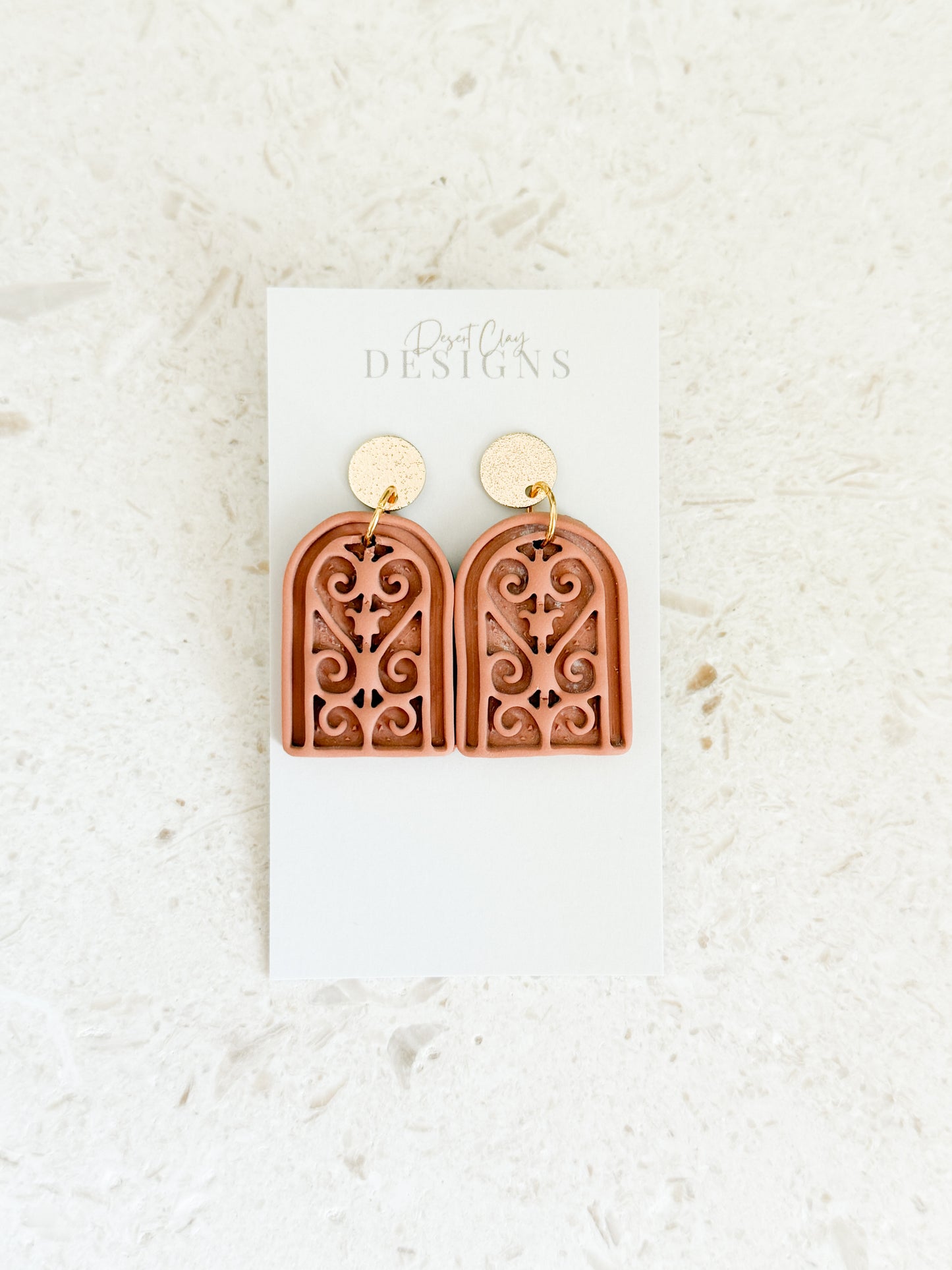 Archway Dangles - Terracotta