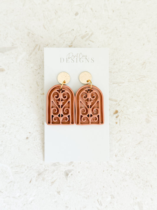 Archway Dangles - Terracotta