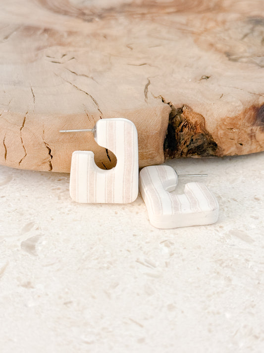 The Ayla Hoop - Neutral Stripes