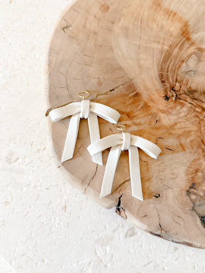 Linen Bow Charms