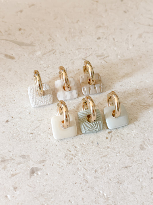 Organic Square Charms - Fields of Daisies