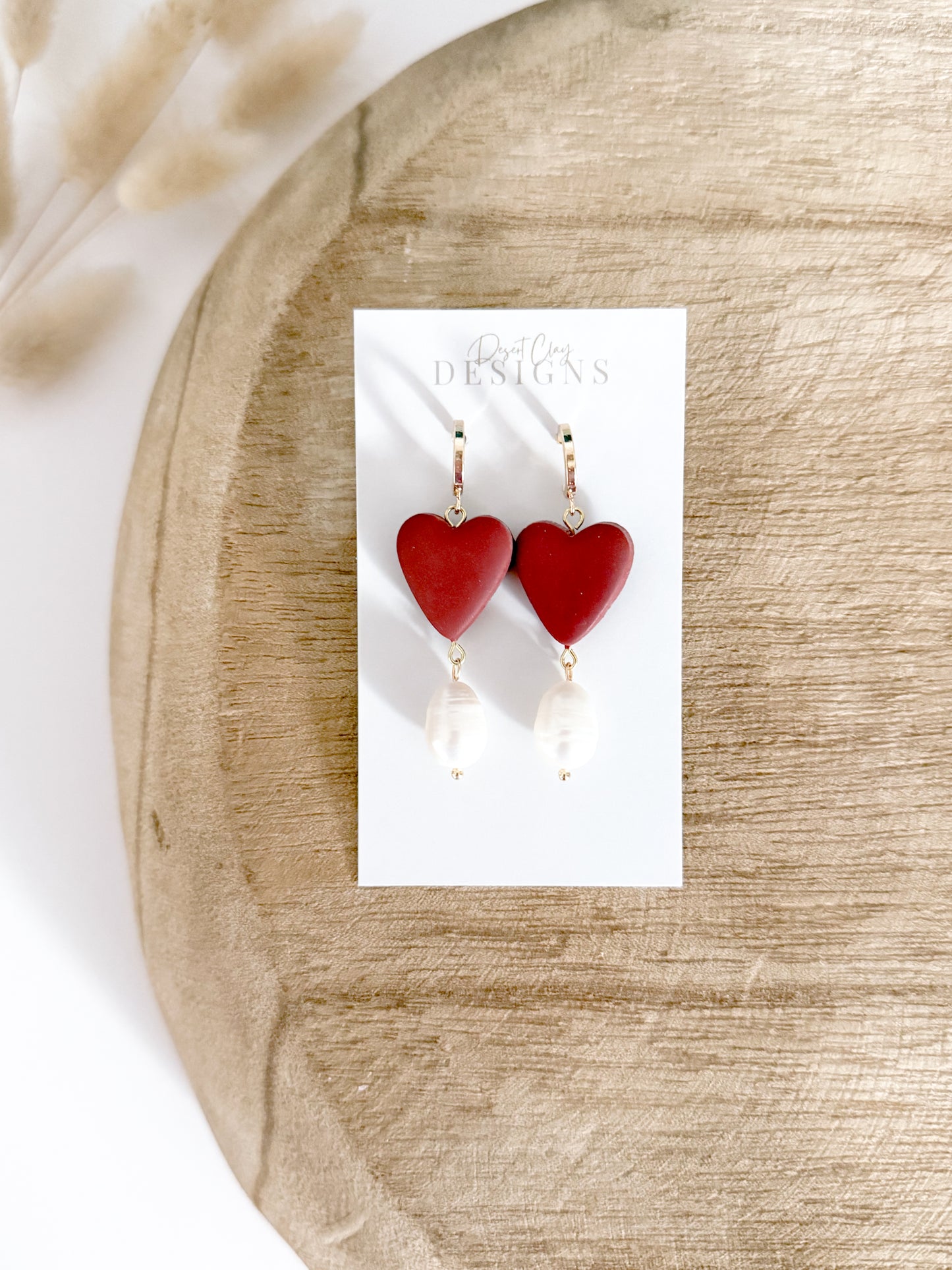 Heart & Pearl Dangles