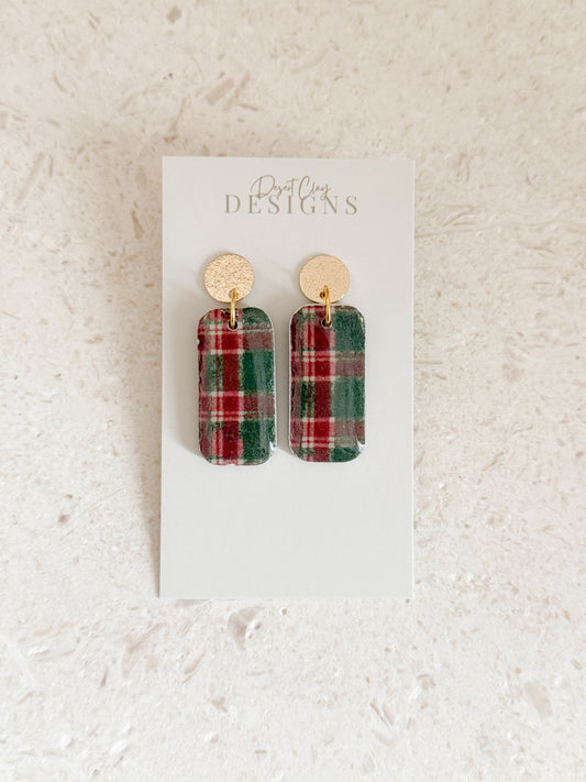 Christmas Plaid Dangles