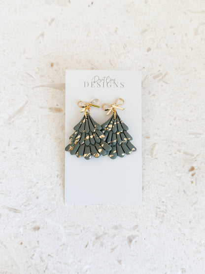 Gold Flaked Christmas Trees