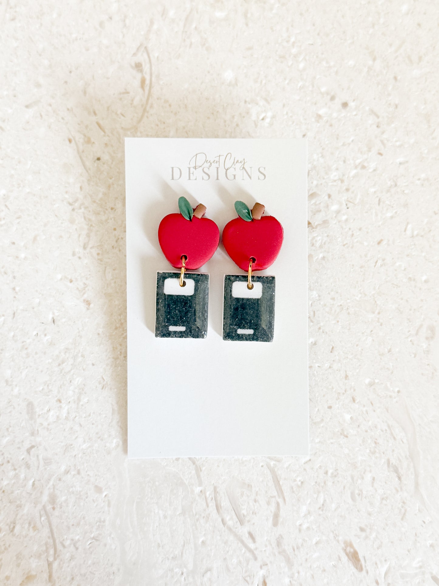 Apple & Composition Notebook Dangles