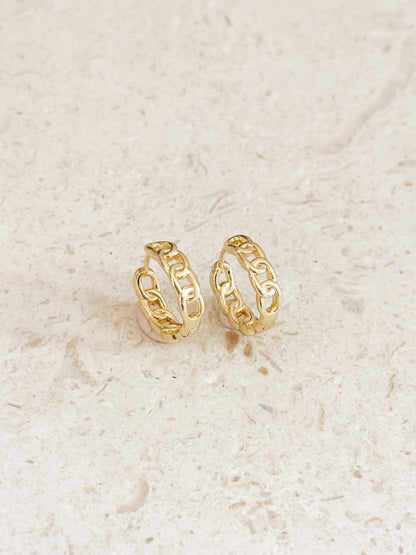 Thin Chained Hoops