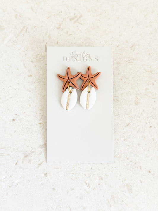 Starfish & Cowrie Dangles