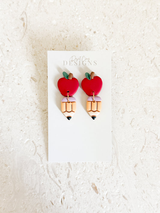 Apple & Pencil Dangles