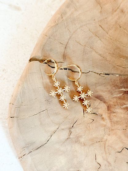 Floral Cross Dangles