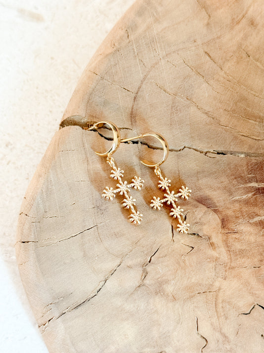 Floral Cross Dangles
