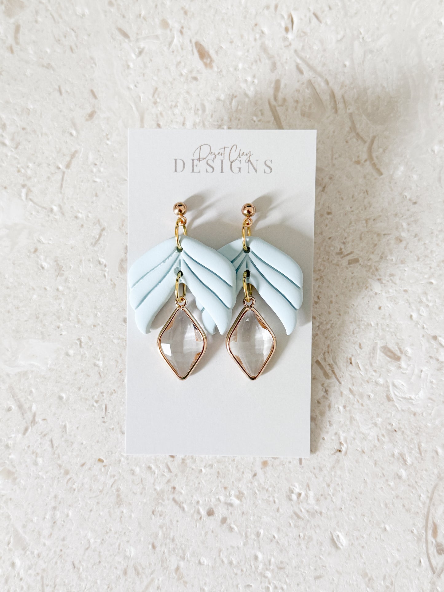 Jade Dangles - Sky Blue