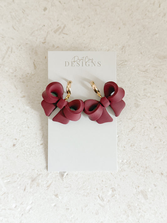 Coquette Burgundy Bows