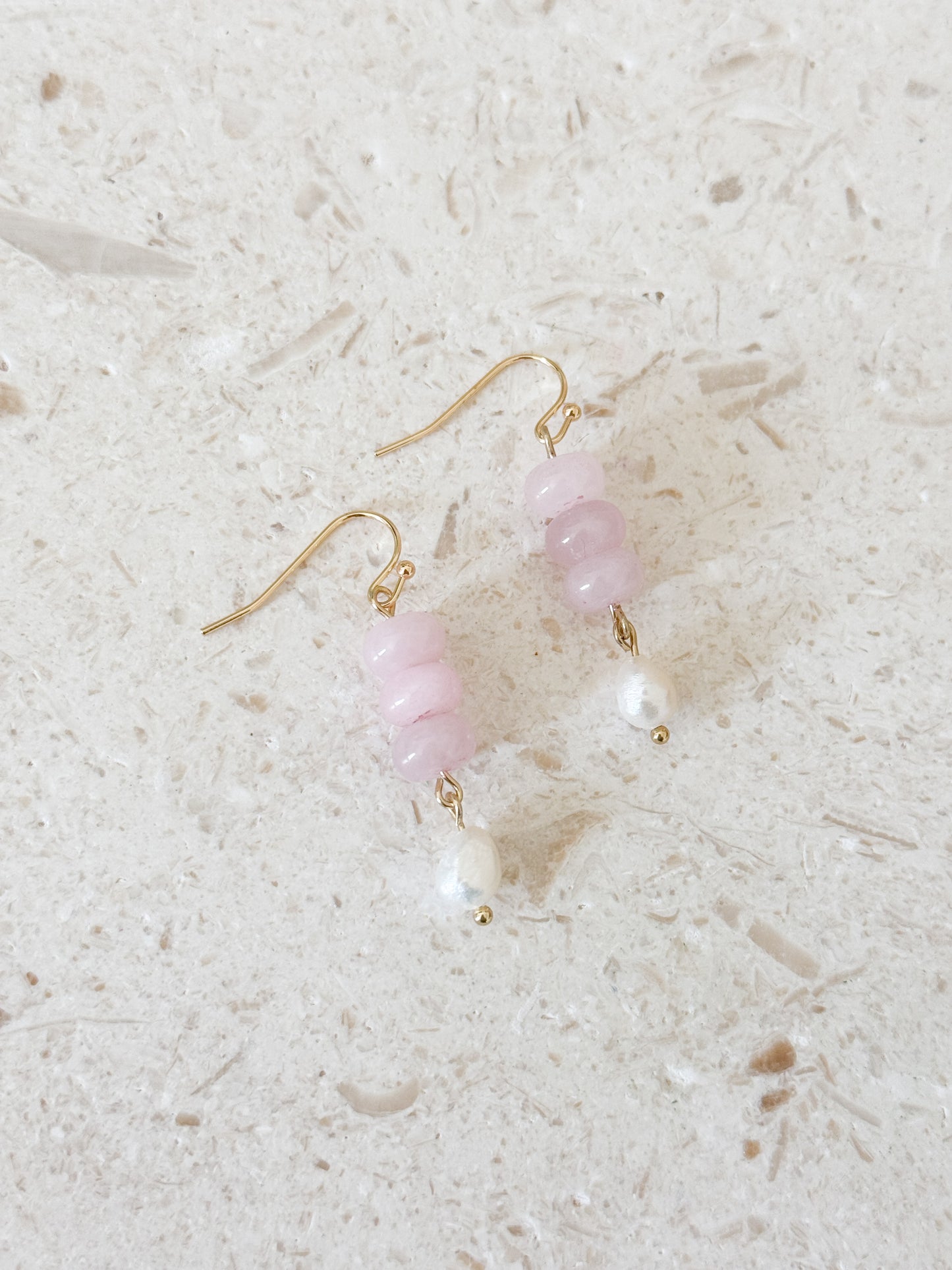 Skye Dangles - Pink Quartz