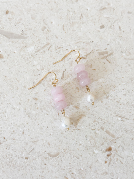Skye Dangles - Pink Quartz