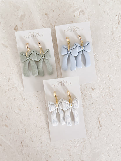 Draped Bow Dangles