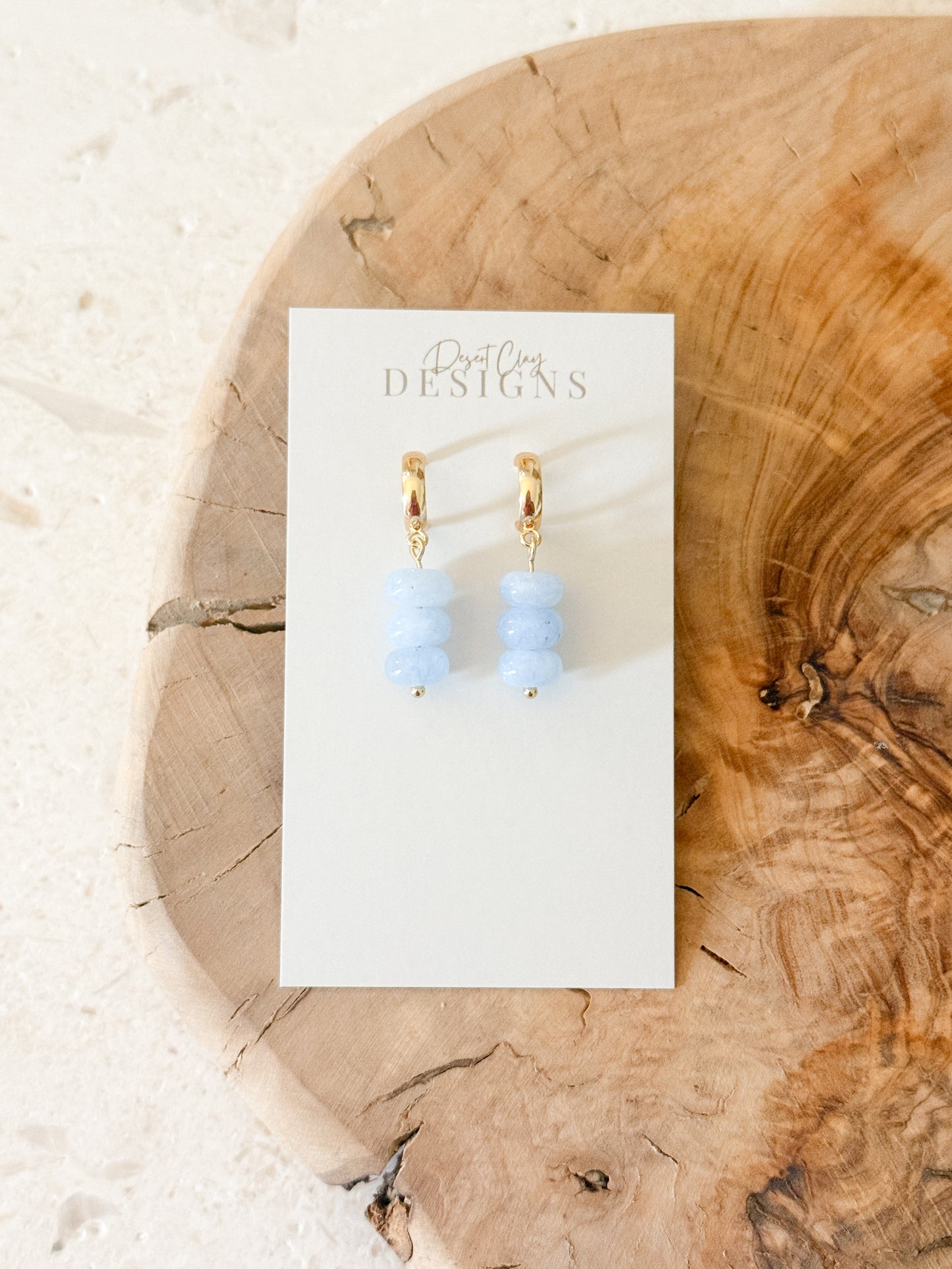 The Trio Drop Dangles - Soft Blue