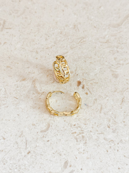 Thin Chained Hoops