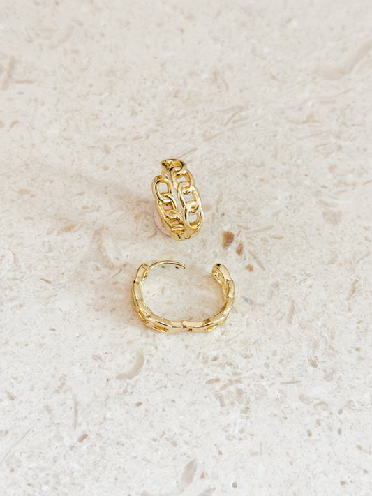 Thin Chained Hoops