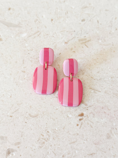 The Leah Dangles - Pink Striped