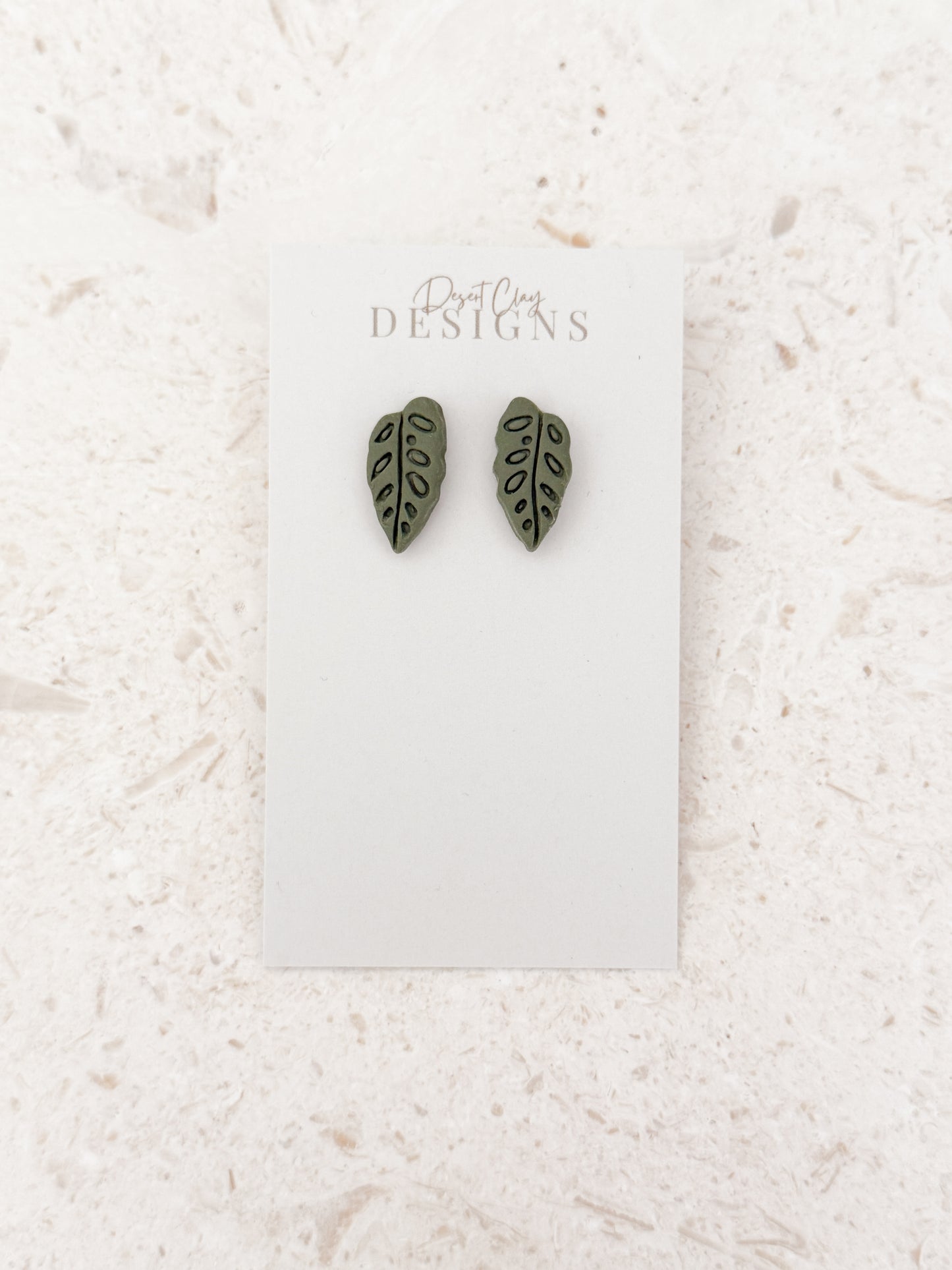 Swiss Monstera Studs