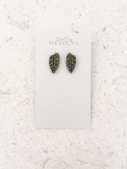 Swiss Monstera Studs
